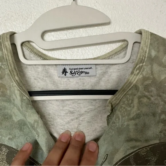 Juniors Self Esteem Y2k Goth Grunge Butterfly Crop Graphic Tee‎ Small - Picture 3 of 4